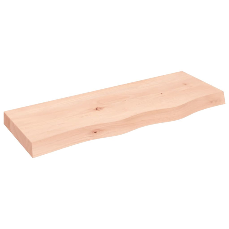 Wandschap 80x30x6 cm onbehandeld massief eikenhout