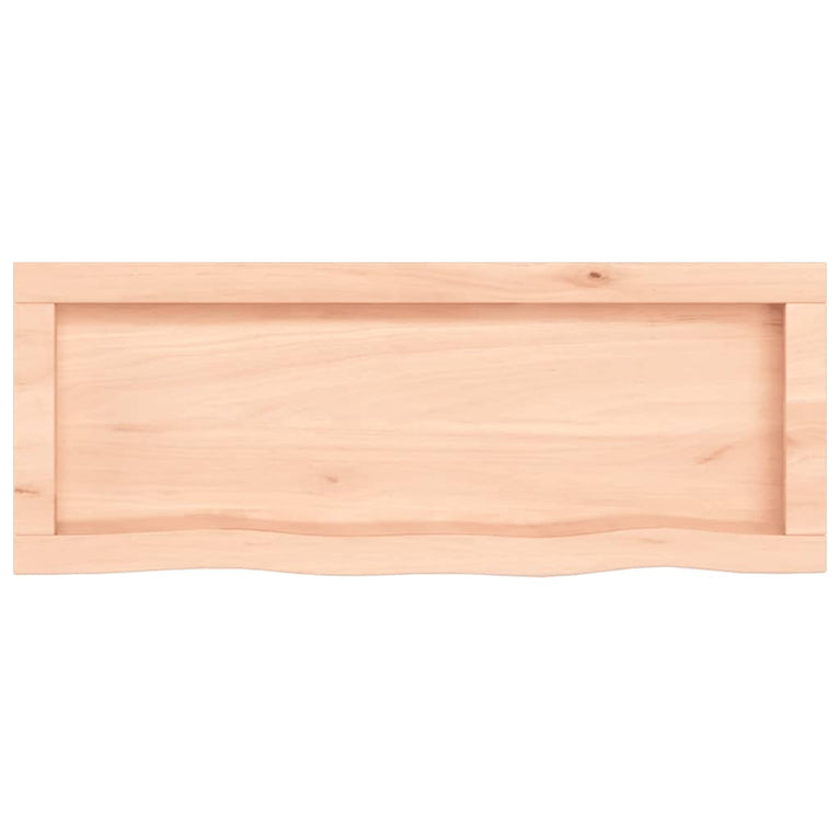Wandschap 80x30x6 cm onbehandeld massief eikenhout