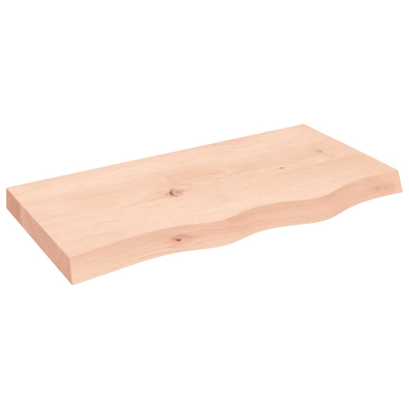 Wandschap 80x40x6 cm onbehandeld massief eikenhout