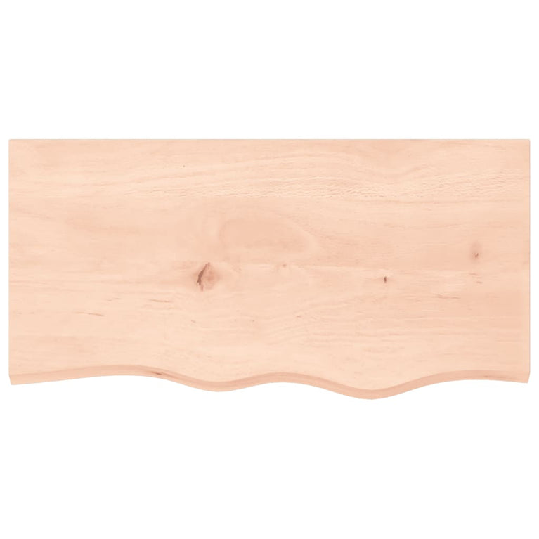 Wandschap 80x40x6 cm onbehandeld massief eikenhout