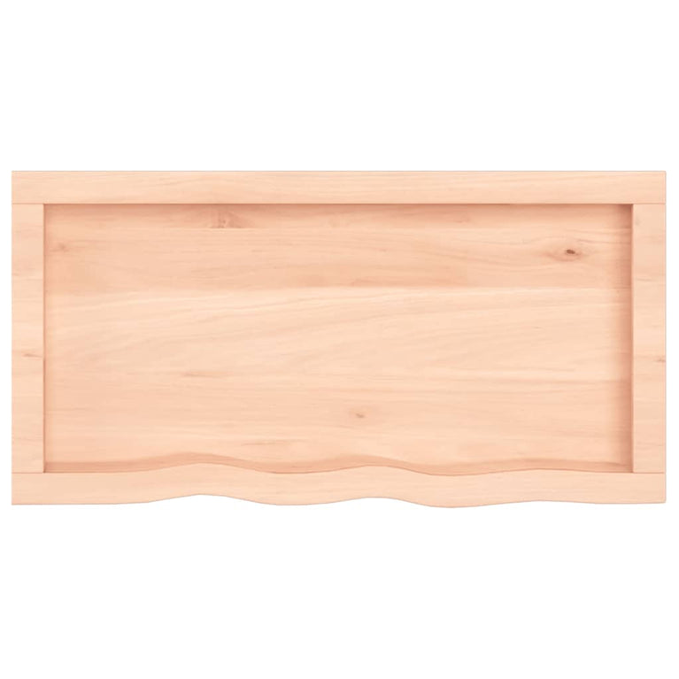 Wandschap 80x40x6 cm onbehandeld massief eikenhout