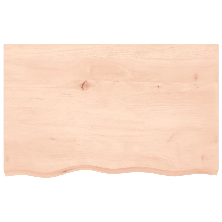 Wandschap 80x50x6 cm onbehandeld massief eikenhout