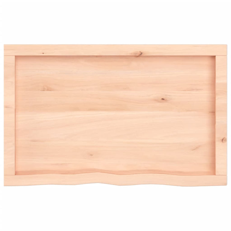Wandschap 80x50x6 cm onbehandeld massief eikenhout