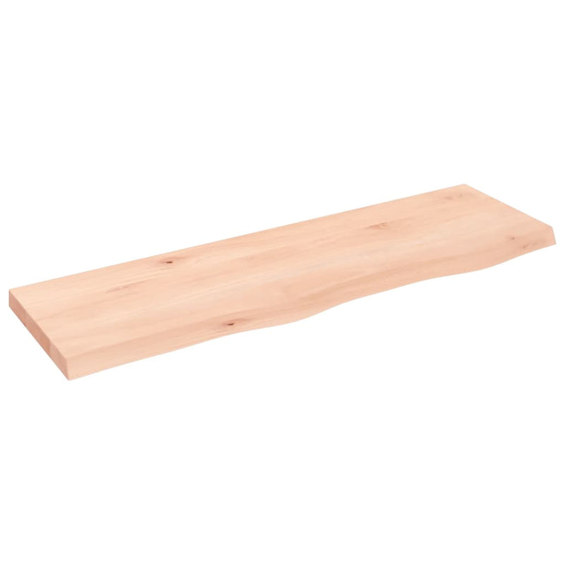 Wandschap 100x30x4 cm onbehandeld massief eikenhout