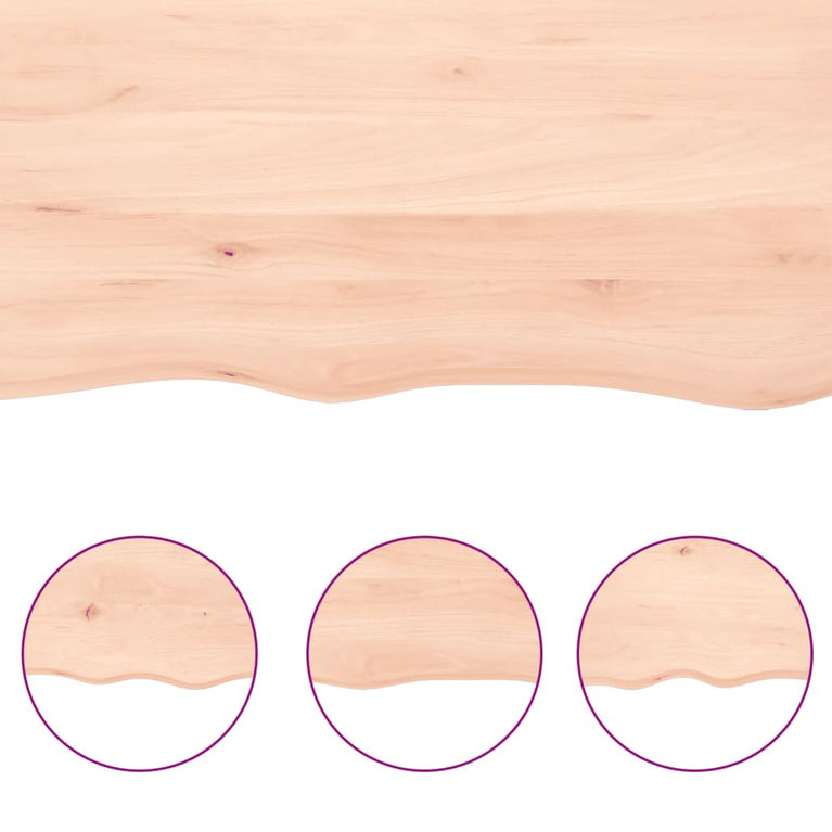 Wandschap 100x30x4 cm onbehandeld massief eikenhout