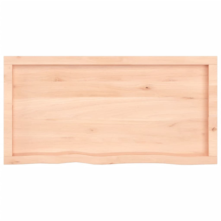 Wandschap 100x50x6 cm onbehandeld massief eikenhout