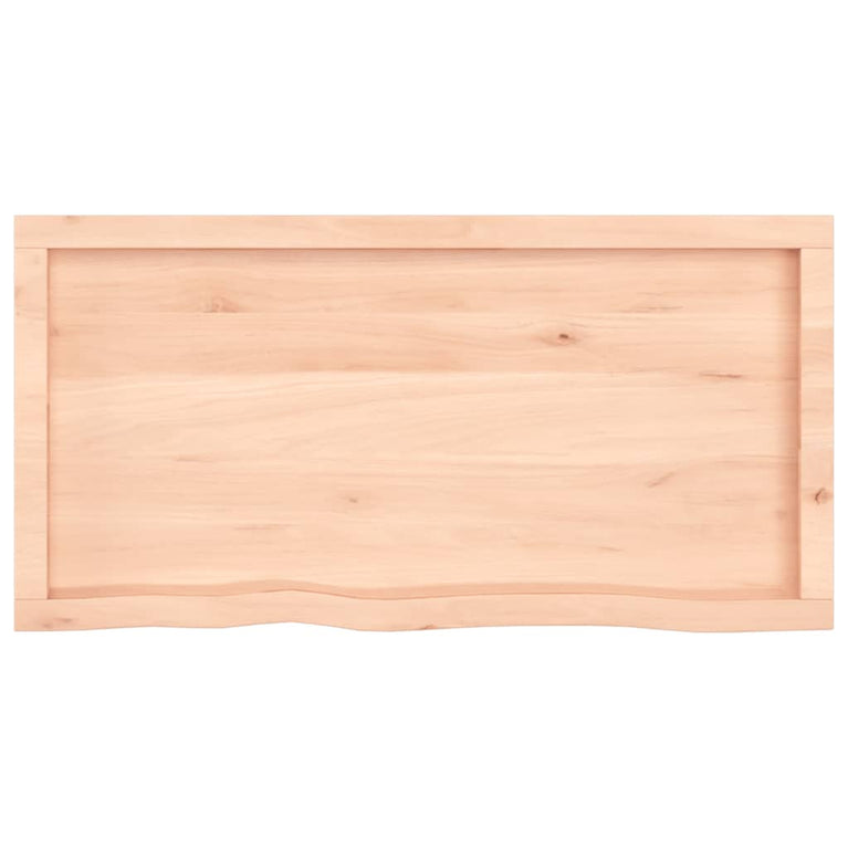 Wandschap 100x50x6 cm onbehandeld massief eikenhout