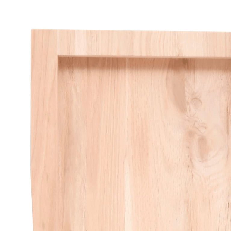 Wandschap 120x30x4 cm onbehandeld massief eikenhout