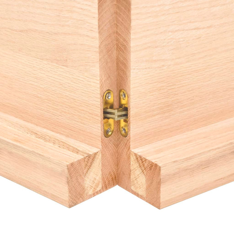 Wandschap 120x30x6 cm onbehandeld massief eikenhout