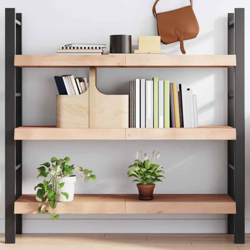 Wandschap 120x30x6 cm onbehandeld massief eikenhout