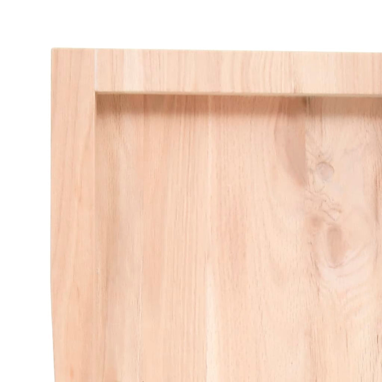 Wandschap 120x40x6 cm onbehandeld massief eikenhout
