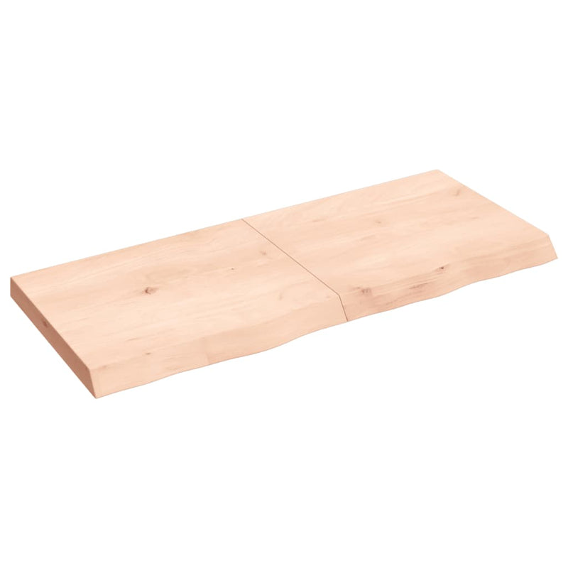 Wandschap 120x50x6 cm onbehandeld massief eikenhout