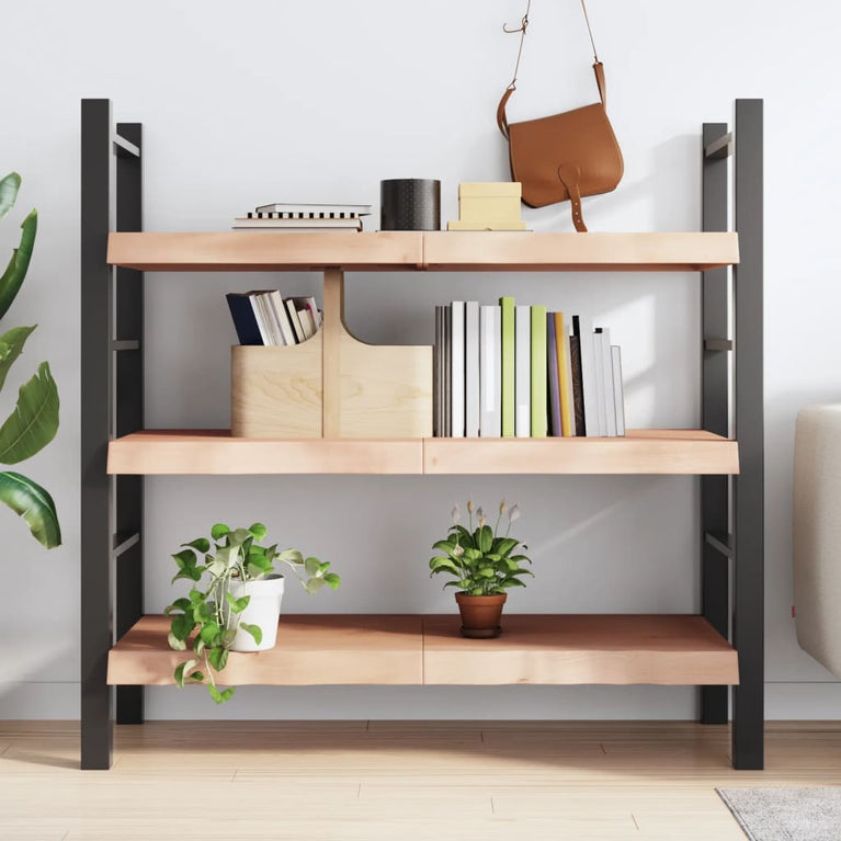 Wandschap 120x50x6 cm onbehandeld massief eikenhout