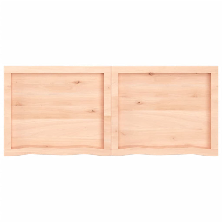 Wandschap 120x50x6 cm onbehandeld massief eikenhout