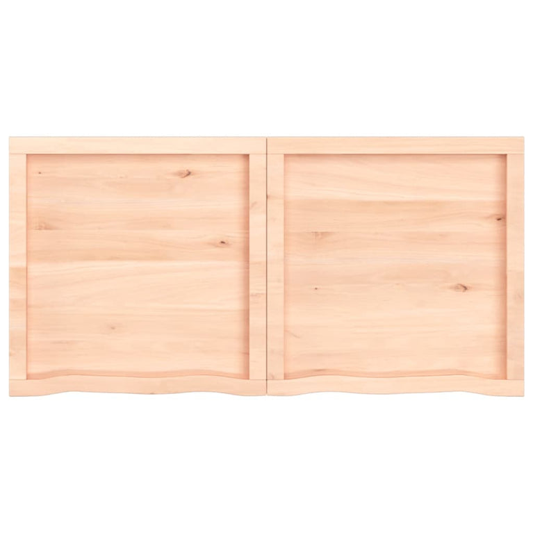 Wandschap 120x60x4 cm onbehandeld massief eikenhout