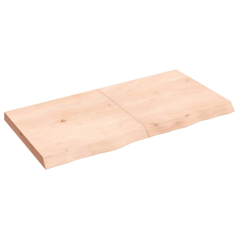 Wandschap 120x60x6 cm onbehandeld massief eikenhout