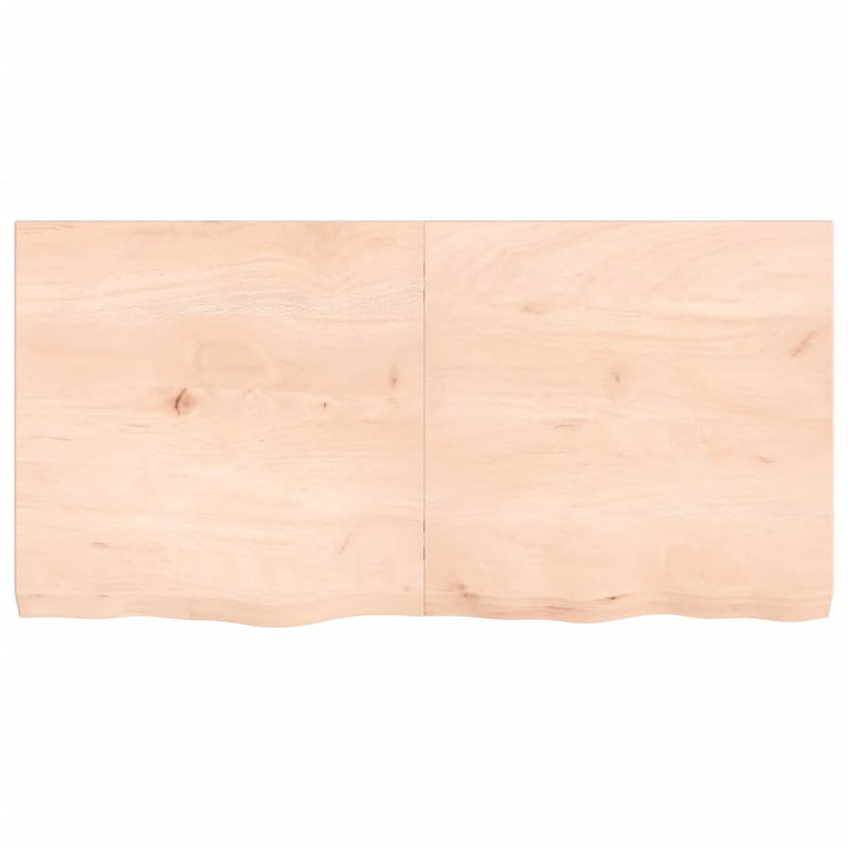 Wandschap 120x60x6 cm onbehandeld massief eikenhout