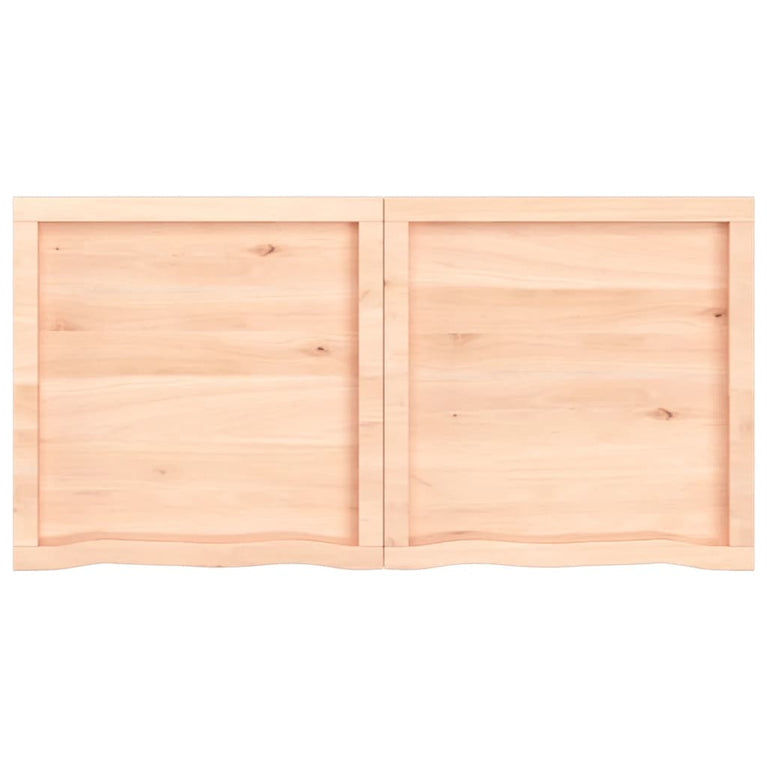 Wandschap 120x60x6 cm onbehandeld massief eikenhout