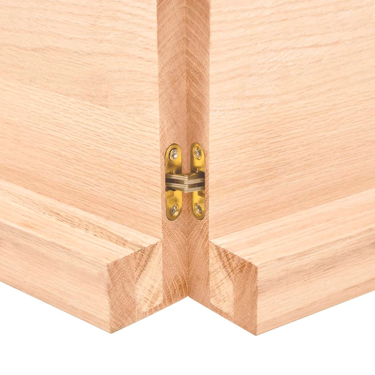 Wandschap 120x60x6 cm onbehandeld massief eikenhout