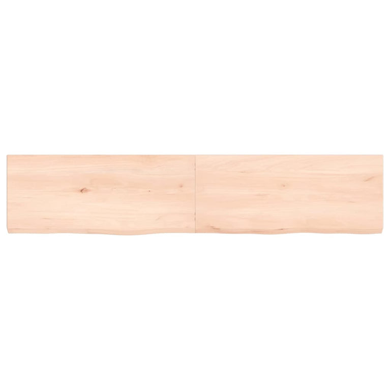 Wandschap 140x30x4 cm onbehandeld massief eikenhout