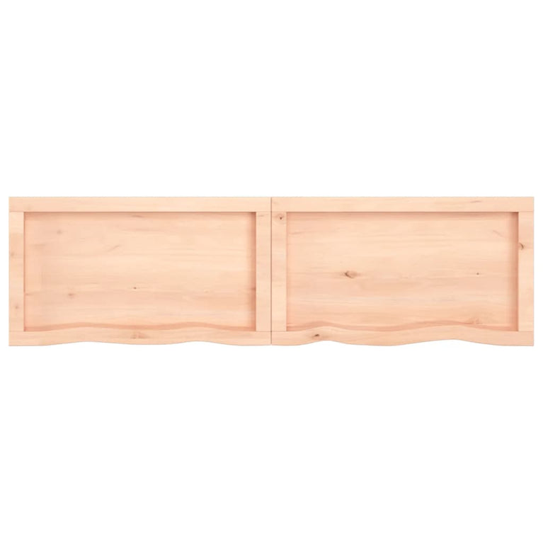 Wandschap 140x40x6 cm onbehandeld massief eikenhout