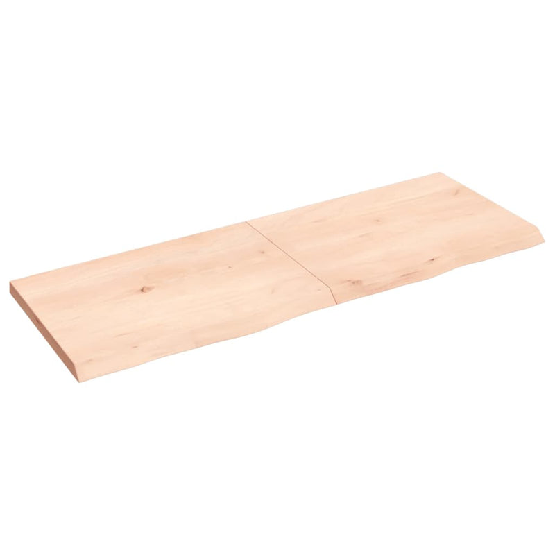 Wandschap 140x50x4 cm onbehandeld massief eikenhout