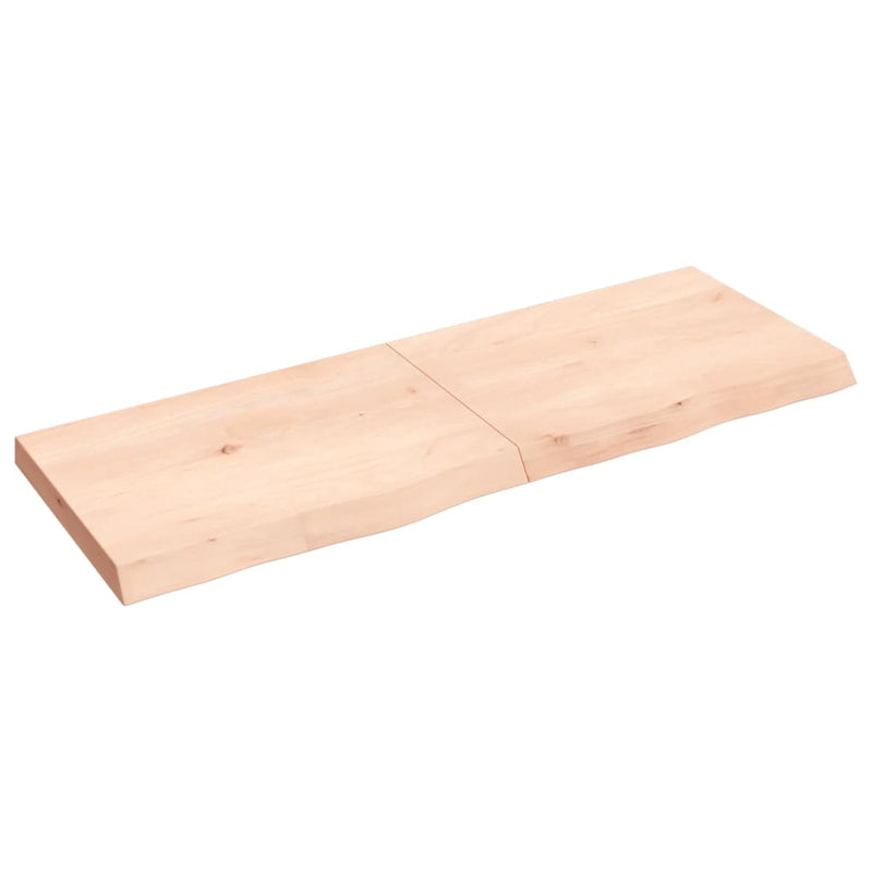 Wandschap 140x50x6 cm onbehandeld massief eikenhout