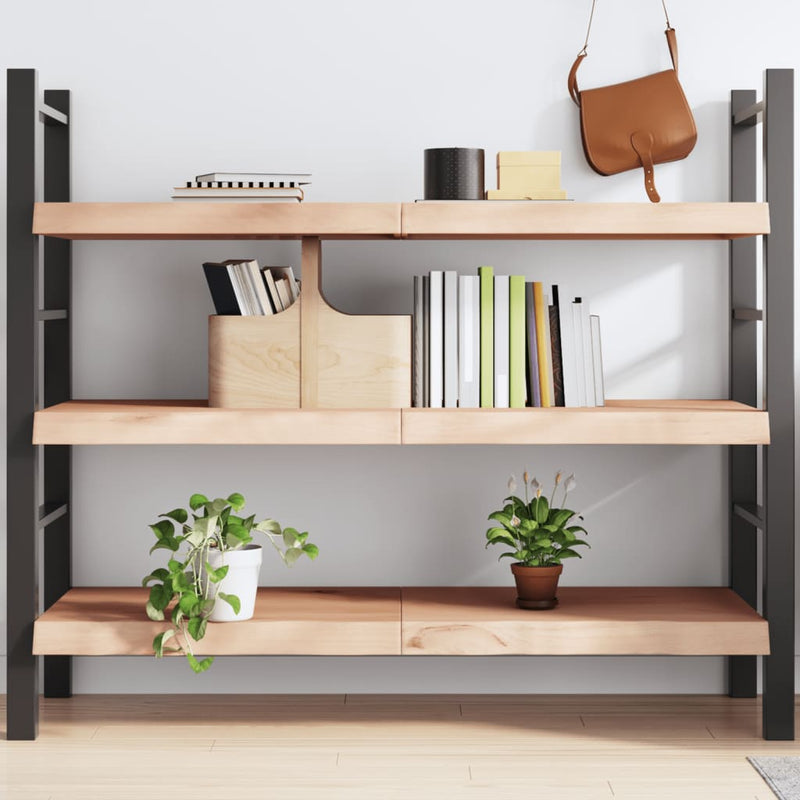 Wandschap 140x50x6 cm onbehandeld massief eikenhout