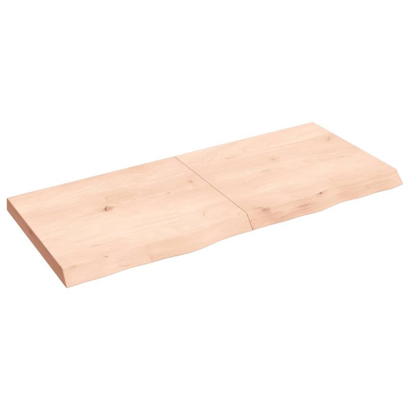 Wandschap 140x60x6 cm onbehandeld massief eikenhout