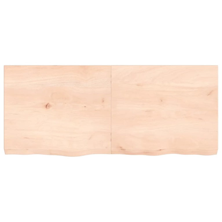 Wandschap 140x60x6 cm onbehandeld massief eikenhout