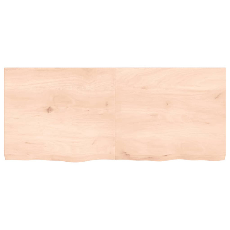 Wandschap 140x60x6 cm onbehandeld massief eikenhout