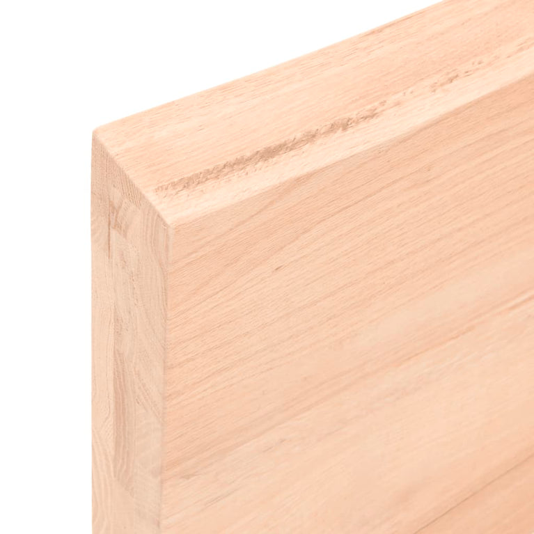 Wandschap 140x60x6 cm onbehandeld massief eikenhout