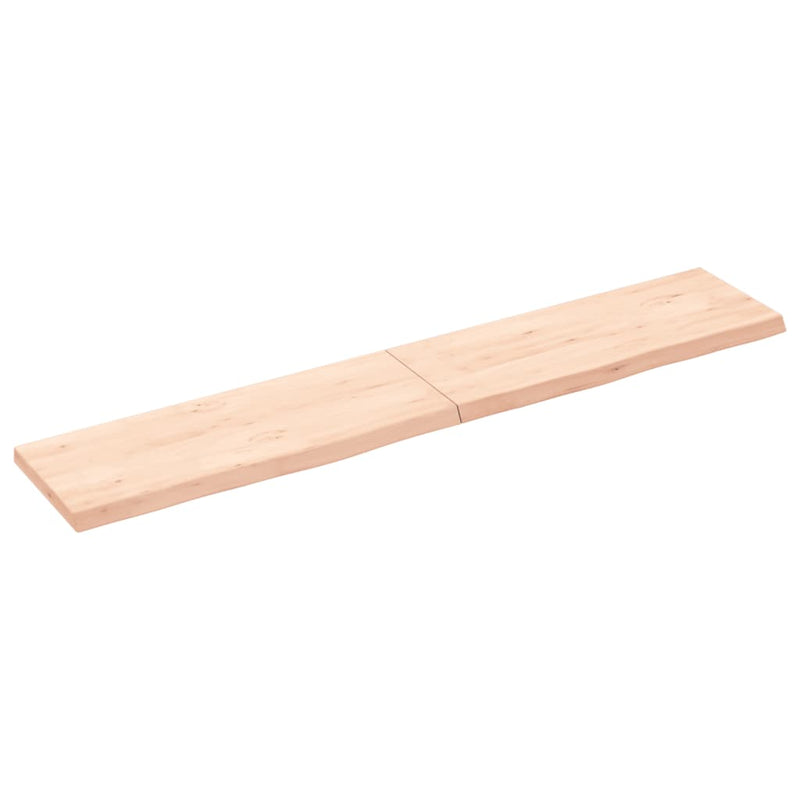 Wandschap 160x30x4 cm onbehandeld massief eikenhout