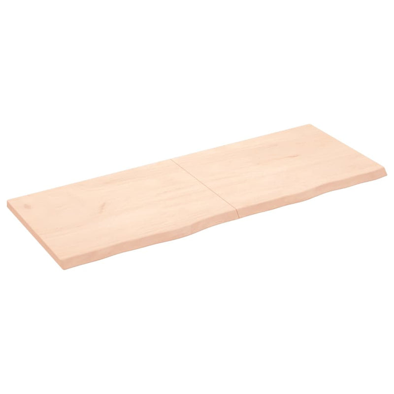 Wandschap 160x60x4 cm onbehandeld massief eikenhout