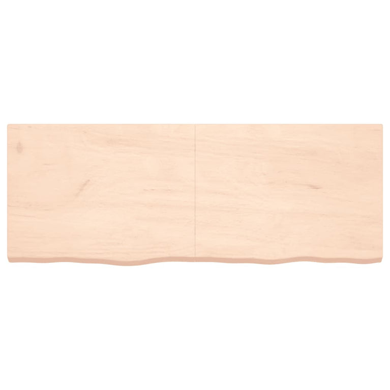 Wandschap 160x60x6 cm onbehandeld massief eikenhout