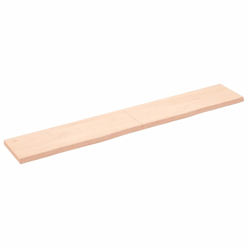 Wandschap 180x30x4 cm onbehandeld massief eikenhout