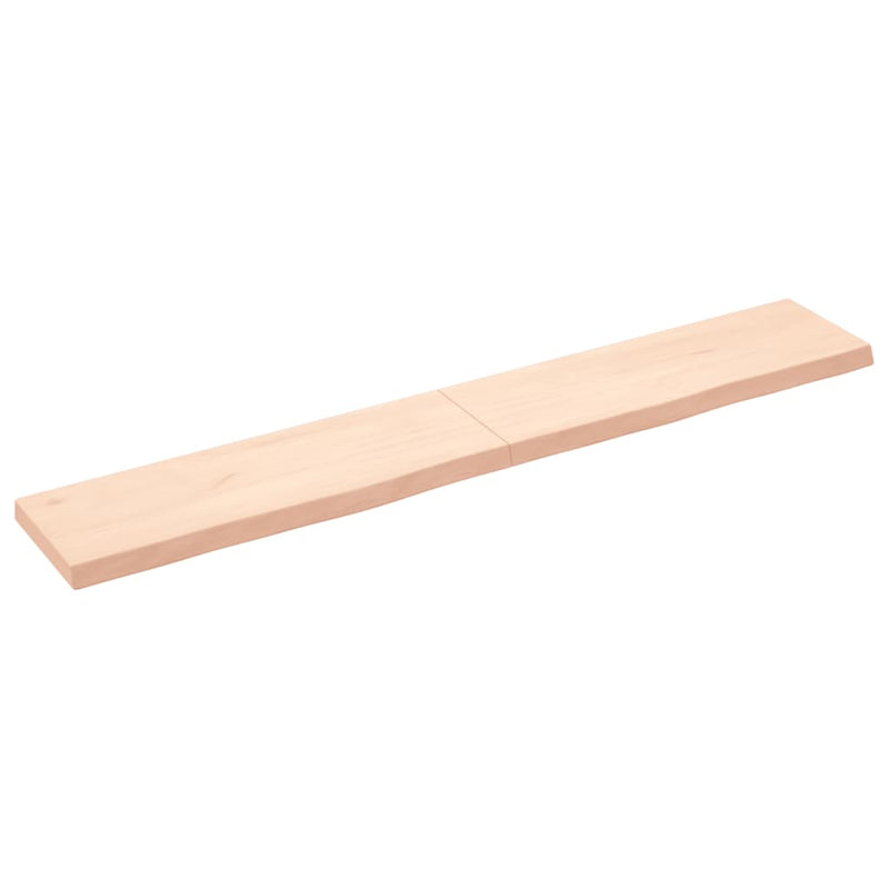 Wandschap 180x30x6 cm onbehandeld massief eikenhout