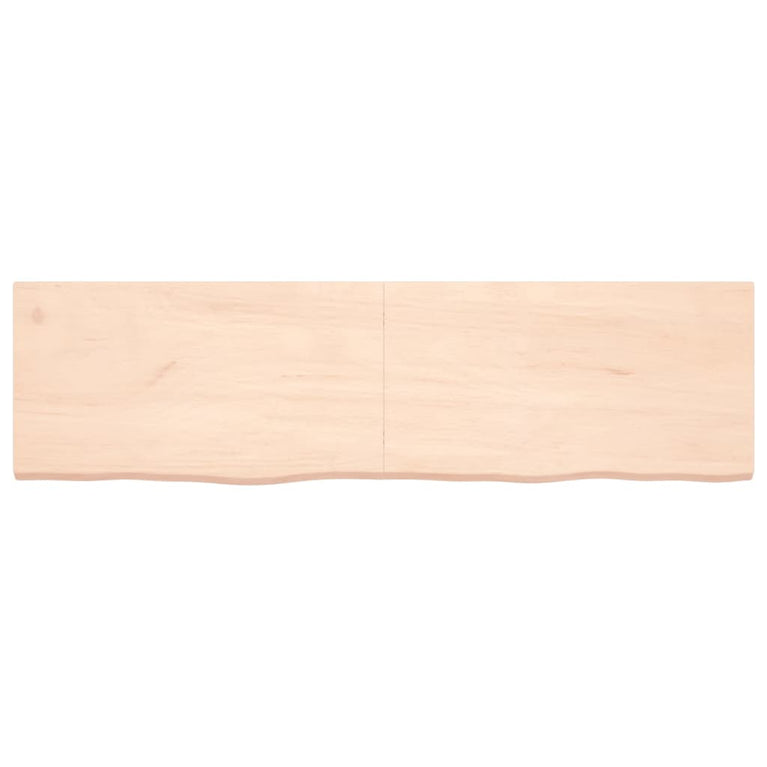 Wandschap 180x50x4 cm onbehandeld massief eikenhout