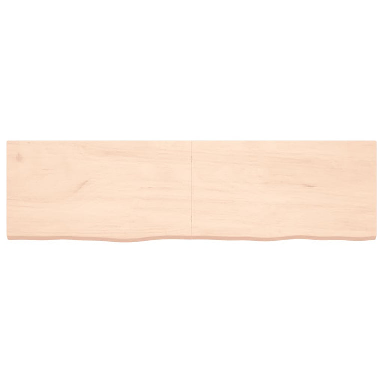 Wandschap 180x50x4 cm onbehandeld massief eikenhout