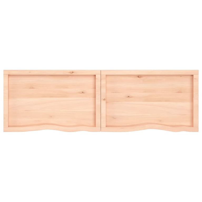 Wandschap 180x50x4 cm onbehandeld massief eikenhout