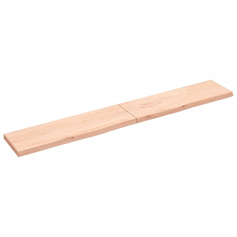 Wandschap 200x30x4 cm onbehandeld massief eikenhout