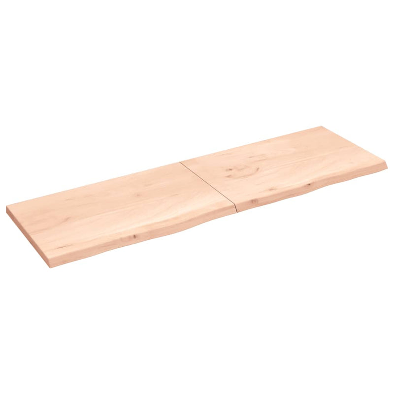 Wandschap 200x60x4 cm onbehandeld massief eikenhout