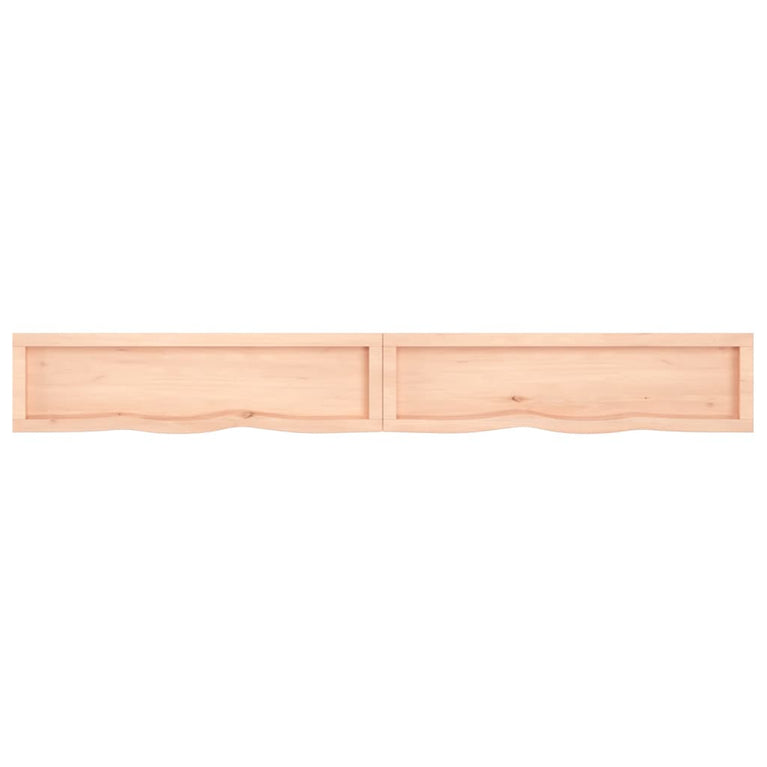Wandschap 220x30x4 cm onbehandeld massief eikenhout