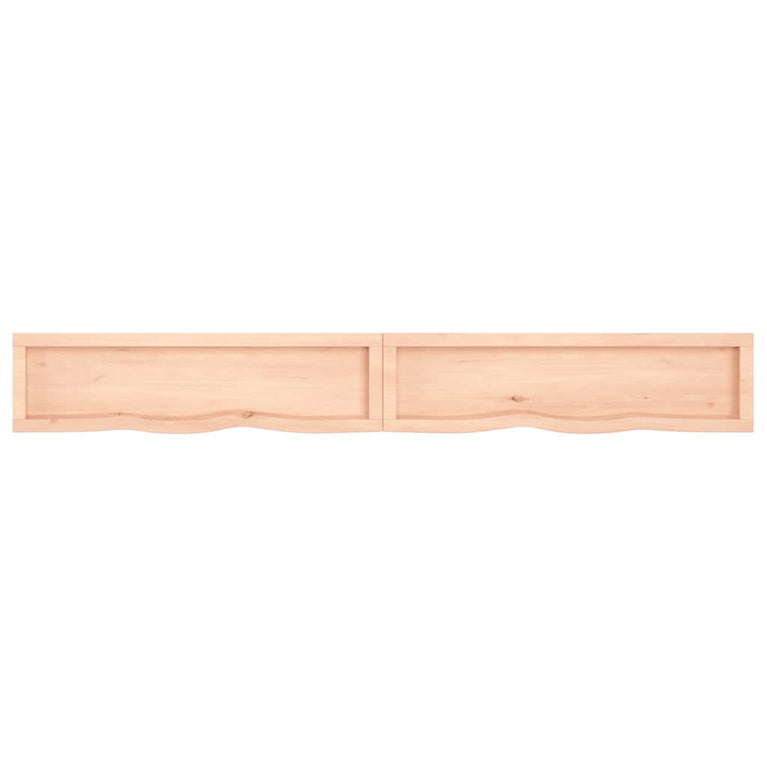 Wandschap 220x30x6 cm onbehandeld massief eikenhout