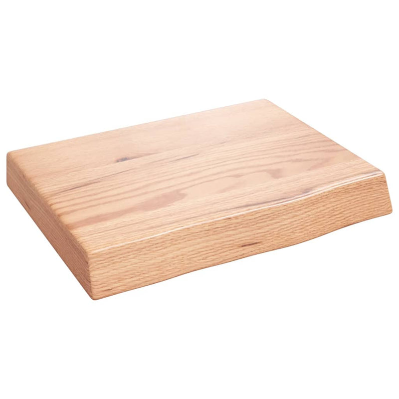 Wandschap 40x30x6 cm behandeld massief eikenhout lichtbruin