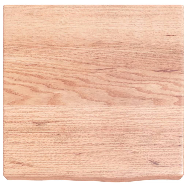 Wandschap 40x40x6 cm behandeld massief eikenhout lichtbruin