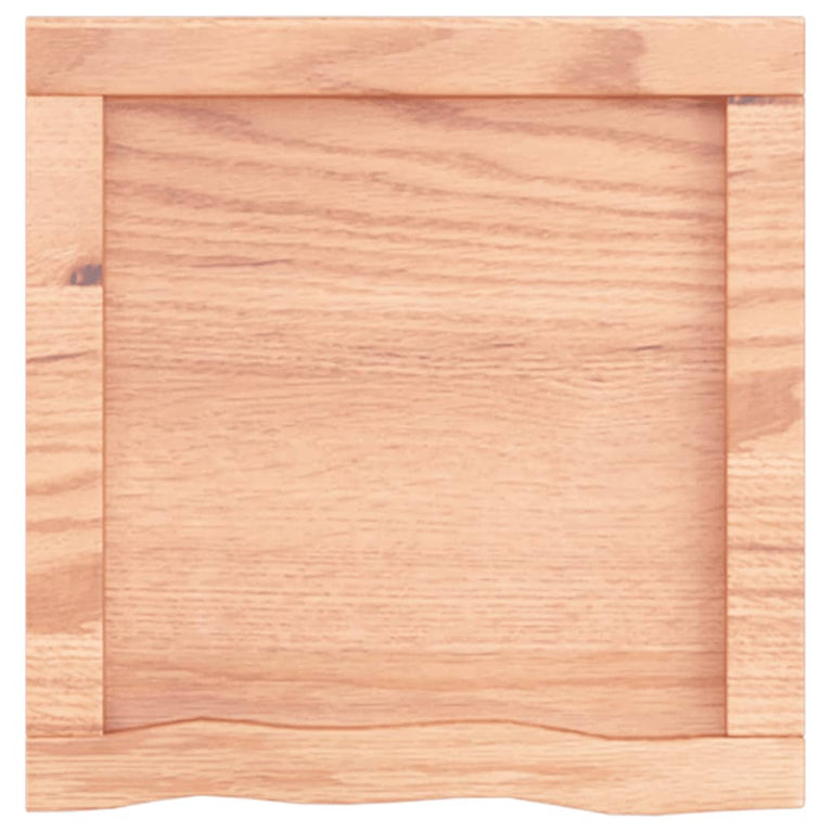 Wandschap 40x40x6 cm behandeld massief eikenhout lichtbruin
