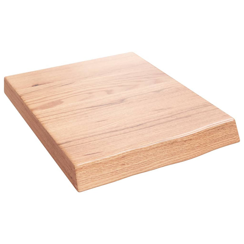 Wandschap 40x50x6 cm behandeld massief eikenhout lichtbruin