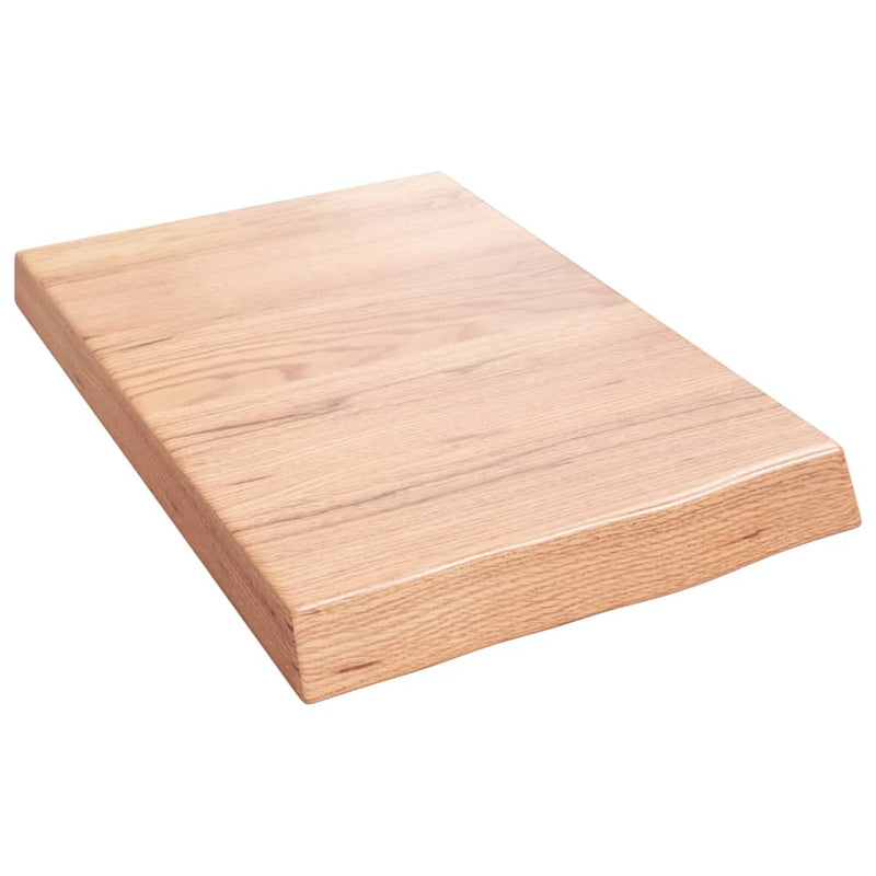 Wandschap 40x60x6 cm behandeld massief eikenhout lichtbruin