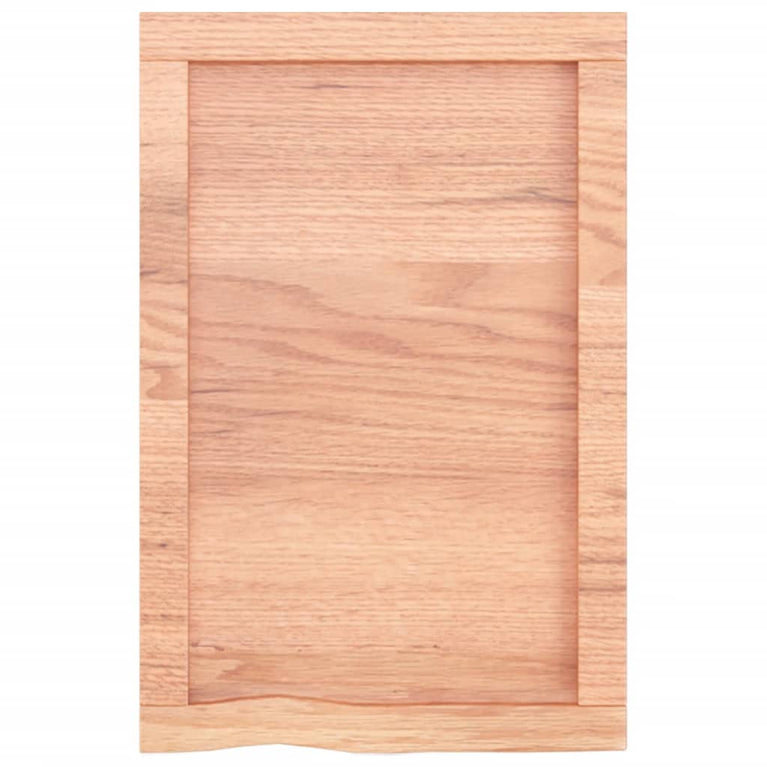 Wandschap 40x60x6 cm behandeld massief eikenhout lichtbruin